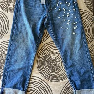 NWT…Girlfriend jean with pearls from Ann Taylor.